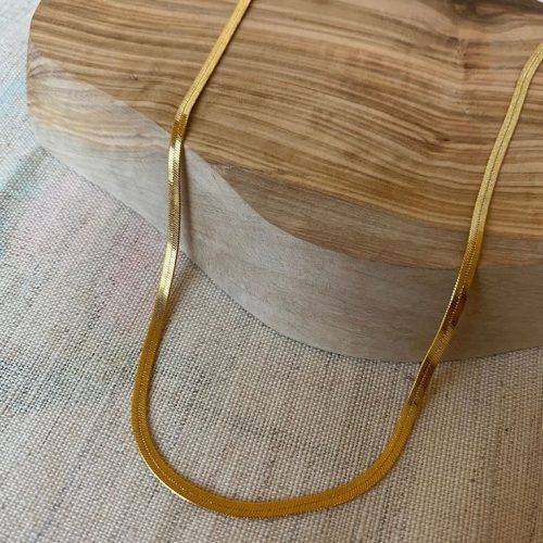 (1 পিস) – High Quality Snake Chain for Man/Women (Gold) - Image 4